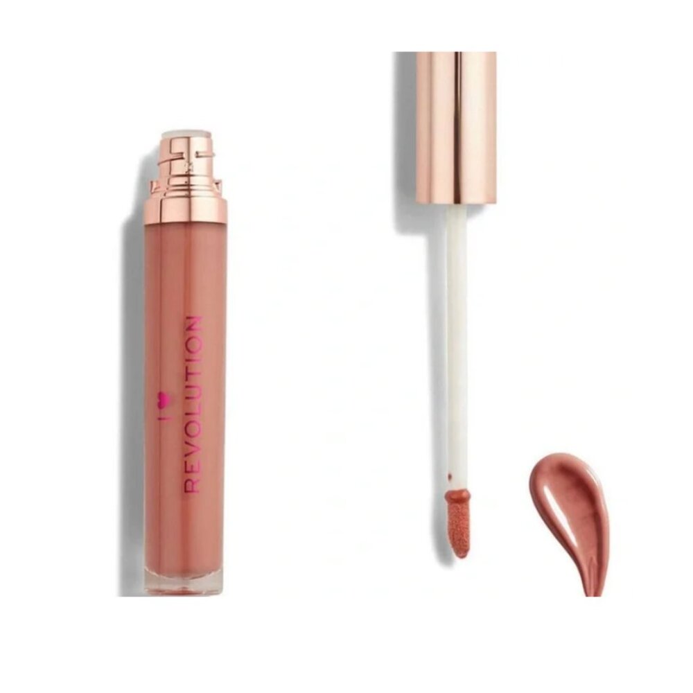 Makeup Revolution I Heart Revolution Chocolate Orange Lip-Gloss New - Picture 3 of 5